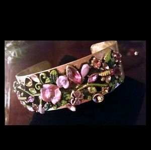Floral bronze Cuff